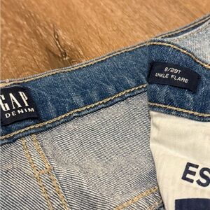 GAP Blue Denim Ankle Flare Jeans